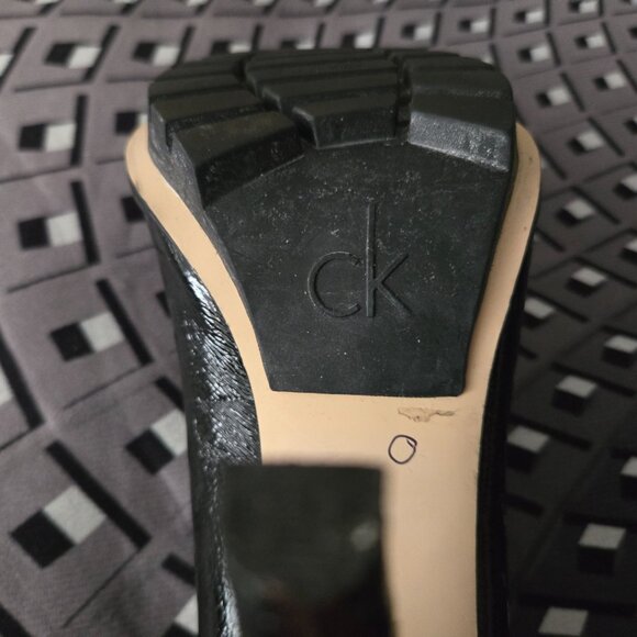 Calvin Klein Excellent Worn Once Patent Leather 3 In Fantastic soles!!! size 10 - Picture 3 of 10